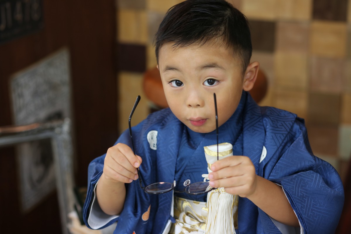 ☆お父さんの着物でキリッと☆
