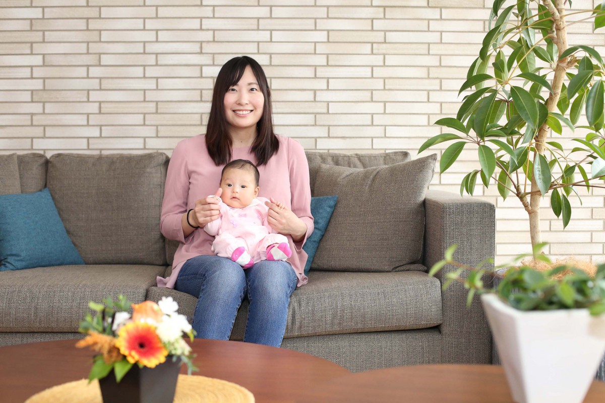 モデルハウスで親子撮影